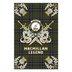Scotstee Shop - Scotstee Shop MacMillan Hunting Modern Clan Crest Golf Courage Gold Thistle Tartan Garden Flag