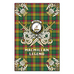 Scotstee Shop - Scotstee Shop MacMillan Old Ancient Clan Crest Golf Courage Gold Thistle Tartan Garden Flag