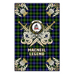 Scotstee Shop - Scotstee Shop MacNeil of Barra Modern Clan Crest Golf Courage Gold Thistle Tartan Garden Flag