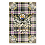 Scotstee Shop - Scotstee Shop MacPherson Dress Ancient Clan Crest Golf Courage Gold Thistle Tartan Garden Flag