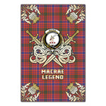Scotstee Shop - Scotstee Shop MacRae Ancient Clan Crest Golf Courage Gold Thistle Tartan Garden Flag