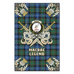 Scotstee Shop - Scotstee Shop MacRae Hunting Ancient Clan Crest Golf Courage Gold Thistle Tartan Garden Flag