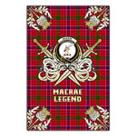 Scotstee Shop - Scotstee Shop MacRae Modern Clan Crest Golf Courage Gold Thistle Tartan Garden Flag