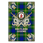 Scotstee Shop - Scotstee Shop Maitland Clan Crest Golf Courage Gold Thistle Tartan Garden Flag