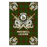 Scotstee Shop - Scotstee Shop Maxwell Hunting Clan Crest Golf Courage Gold Thistle Tartan Garden Flag