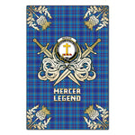 Scotstee Shop - Scotstee Shop Mercer Modern Clan Crest Golf Courage Gold Thistle Tartan Garden Flag