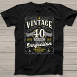 Vintage 40th Birthday For Him 1980's Aged To Perfection Birthday Shirt - Scotstee Shop