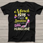 Womens March 1976 Birthday Gifts March Girl Birthday Shirt 45th Birthday Shirt 45th birthday t shirt - Scotstee Shop