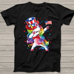 Scotstee Shop - Dabbing Unicorn 4th of July Shirts Girls Kids Women American 4th Of July Shirt Unicorn 4th Of July Shirt
