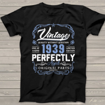 Vintage 1939 80th Years Old Birthday Made in 1939 Birthday Shirt - Scotstee Shop