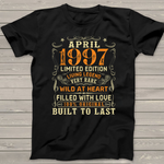 Vintage April 1997 Awesome 24 Yrs Old 24th Birthday Gift Birthday Shirt - Scotstee Shop