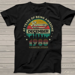 Vintage Born December 1980 40th Birthday 40 Years Old Gifts Birthday Shirt - Scotstee Shop