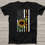 Scotstee Shop - Baseball Player American Flag Sunflower Sports Lover Gifts Sunflower 4th Of July Shirt