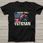 Scotstee Shop - Thank You Veteran US Flag Soldiers Vintage Men Gift 4th Of July Shirt