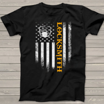 Scotstee Shop - Vintage USA Locksmith American Flag Patriotic Funny Gift 4th Of July Shirt Locksmith T Shirt