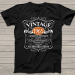 Vintage 1965 Years Old Birthday All Original Parts Gift Birthday Shirt - Scotstee Shop