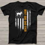 Scotstee Shop - Vintage USA Best French Bulldog Dad Ever American Flag Gift 4th Of July Shirt