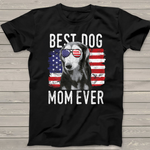 Scotstee Shop - Womens American Flag Best Dog Mom Ever Salukis USA 4th Of July Shirt