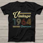 Vintage 1964 Original Parts Funny 56th Birthday Birthday Shirt - Scotstee Shop