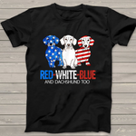 Scotstee Shop - Dachshund Red White Blue Sunglasses USA American Flag 4th Of July Shirt 4th of July Dachshund Shirt