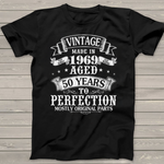 Vintage Made In 1969 Aged Years To Perfection Parts Birthday Shirt Vintage 1969 T Shirt - Scotstee Shop