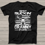Scotstee Shop - USA Flag Best Buckin' Grammy Ever Deer Hunting 4th Of July Shirt
