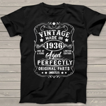 Vintage Made In 1936 Retro Classic 85th Birthday Decorations Birthday Shirt - Scotstee Shop