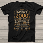 Vintage April 2000 21 Years Born In 2000 21st Bday Gift Birthday Shirt - Scotstee Shop