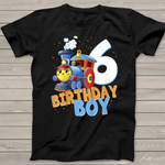 Kids 6th Birthday Train Boys Girls 6 Years Old I'm Six Gift Birthday Shirt - Scotstee Shop