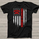 Scotstee Shop - Vintage USA American Flag Firefighter Grandpa Silhouette 4th Of July Shirt