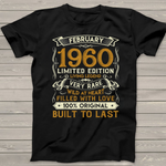 Legends Born In February 1960 Years Old Birthday Gifts Birthday Shirt - Scotstee Shop