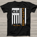 Scotstee Shop - The Land Cleveland With CLE American Flag 4th Of July Shirt Cleveland Shirts
