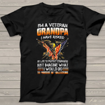 Scotstee Shop - Veteran USA Grandpa Proud Vet Grandfather Fathers Day 4th Of July Shirt