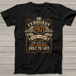 50th Birthday Shirt Vintage February 1971 Shirt 50 Year Old 50th Birthday Gift Birthday Shirt mens vintage 1971 t shirt - Scotstee Shop