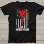 Scotstee Shop - Public Health Nurse Apparel, American Flag Thin Line Nursing 4th Of July Shirt nurse t shirts