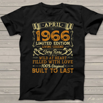 Vintage 55th Birthday April 1966 Shirt 55 Years Old Gift Birthday Shirt - Scotstee Shop