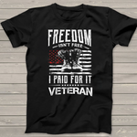 Scotstee Shop - Veterans Freedom American Flag 4th of July Shirt