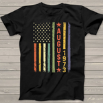 Vintage USA Flag Awesome Since August 1973 46th Birth 4th Of July Shirt 1973 T Shirt - Scotstee Shop