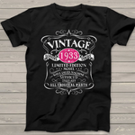 Vintage 1933 Birthday All Original Parts Gifts Birthday Shirt - Scotstee Shop