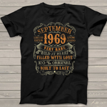 Vintage 1969 September Birthday 51 Years Old 51st Birthday Gift Birthday Shirt Vintage 1969 T Shirt - Scotstee Shop