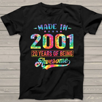 Scotstee Shop - 20 Years Old 20th Birthday Decoration Made In 2001 Birthday Shirt