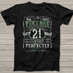 Vintage 21st Old Birthday 2000 Limited Edition Born In 2000 Gift Birthday Shirt - Scotstee Shop