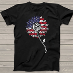 Scotstee Shop - Kindness Sunflower USA Flag 4th of July Shirt Patriotic Flower Shirt
