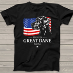Scotstee Shop - Proud Great Dane Mom American Flag Patriotic Giant Dog Gift 4th Of July Shirt