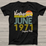 Vintage Since June 1971 Birthday Gift Birthday Shirt For 50th Birthday Shirt mens vintage 1971 t shirt - Scotstee Shop