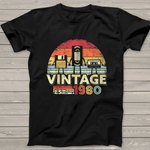 1980s Vintage 40th Birthday Gift Funny Music Tech Birthday Shirt - Scotstee Shop