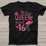 Sweet Sixteen Birthday Party Gift I Sweet 16 Flamingo Birthday Shirt - Scotstee Shop