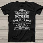 Vintage October 1969 Years Old Birthday Gift Birthday Shirt Vintage 1969 T Shirt - Scotstee Shop