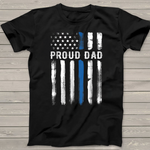 Scotstee Shop - Thin Blue Line Proud Dad Police Family 4th Of July Shirt Blue Line Flag Shirts Police Mom Shirts