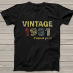 Vintage 1981 Cool 40 Year Old 40th Birthday Gift Birthday Shirt Funny 40th Birthday T Shirts - Scotstee Shop